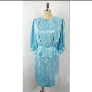 Vintage 80s peplum dress